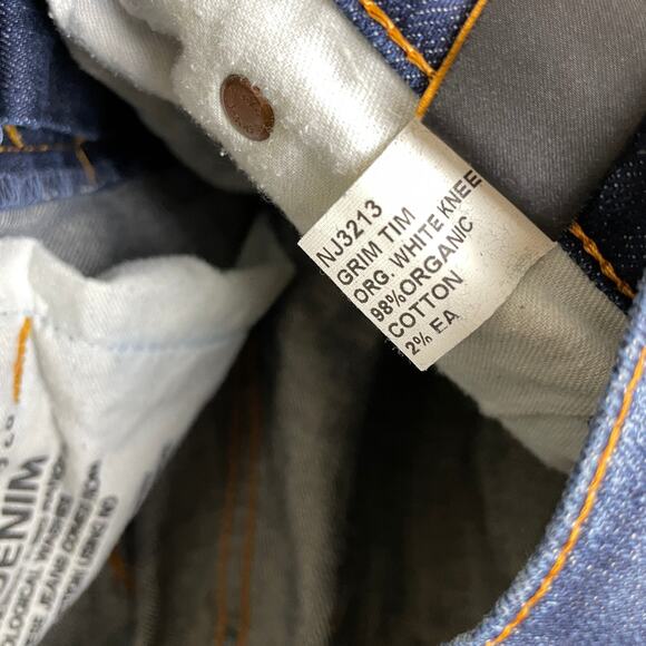 Nudie Jeans Grim Tim 29 Slim Straight Denim Button Fly Fades Organic Cotton - Picture 9 of 10